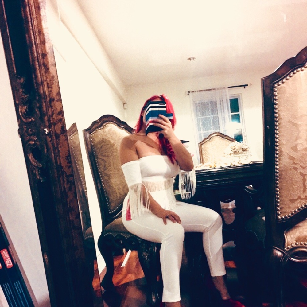 White pant set